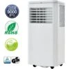 Climatiseur Mobile - 9000 BTU - 2500W 100 M³, Déshumidificateur Avec Fonction D'extraction D'air, Controle Télécommande,minuterie 24 Heures, Classe énergétique A, Blanc 2 Climatiseur Mobile - 9000 BTU - 2500W 100 M³, Déshumidificateur Avec Fonction D'extraction D'air, Controle Télécommande,minuterie 24 Heures, Classe énergétique A, Blanc -Climatiseur Et Ventilateur 100029139 1