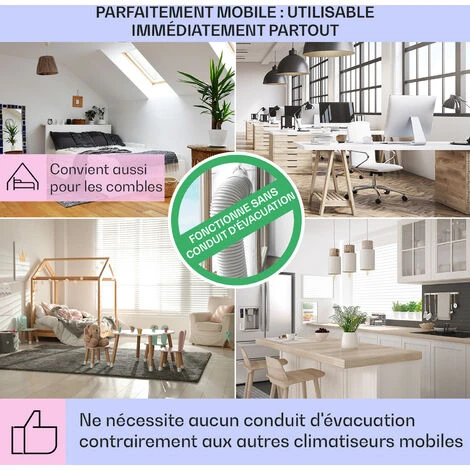 Klarstein Rafraichisseur D'Air 4 En 1, Climatiseur Portable, Humidificateur, Ventilateur, Climatiseur Mobile Sans Évacuation, Silencieux, Pack Glacon, Réservoir 3.5L, 60W, Puissant Débit D'Air 486m³/h 7 Klarstein Rafraichisseur D'Air 4 En 1, Climatiseur Portable, Humidificateur, Ventilateur, Climatiseur Mobile Sans Évacuation, Silencieux, Pack Glacon, Réservoir 3.5L, 60W, Puissant Débit D'Air 486m³/h – Image 5