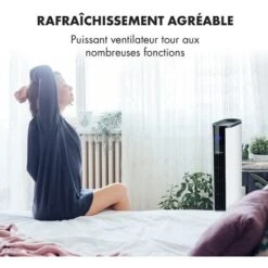 Skyscraper 3G Ventilateur Tour 48 W Débit 1633 M³/h Panneau Tactile Blanc -Climatiseur Et Ventilateur 12605274 4
