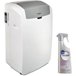 WHIRLPOOL Climatiseur Mobile Monobloc Réversible Pompe à Chaleur Pour Surface 25m2