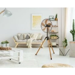 Ventilateur Sur Pied En Aspect Bois Domo -Climatiseur Et Ventilateur 13973327 4