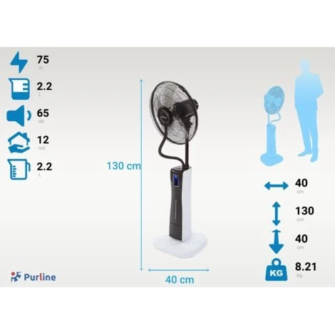 Ventilateur Brumisateur à 3 Vitesses Avec Télécommande 6 Ventilateur Brumisateur à 3 Vitesses Avec Télécommande – Image 4