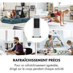 KLARSTEIN Windspiel - Rafraîchisseur D'air 3-en-1, Ventilation, Refroidissement, Humidification, 100 W, 8 Vitesses De Vent, 3 Modes, Oscillation Automatique - Gris 9 KLARSTEIN Windspiel - Rafraîchisseur D'air 3-en-1, Ventilation, Refroidissement, Humidification, 100 W, 8 Vitesses De Vent, 3 Modes, Oscillation Automatique - Gris -Climatiseur Et Ventilateur 18213836 3