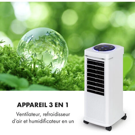 KLARSTEIN Windspiel - Rafraîchisseur D'air 3-en-1, Ventilation, Refroidissement, Humidification, 100 W, 8 Vitesses De Vent, 3 Modes, Oscillation Automatique - Gris 7 KLARSTEIN Windspiel - Rafraîchisseur D'air 3-en-1, Ventilation, Refroidissement, Humidification, 100 W, 8 Vitesses De Vent, 3 Modes, Oscillation Automatique - Gris – Image 5