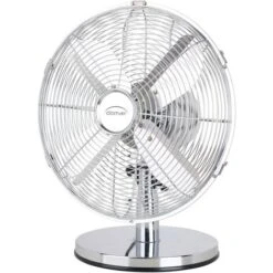 DOMAIR TM30 CC Ventilateur De Table 30 Cm Chromé 100 % Métallique