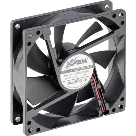 X-Fan RDH8025B2 Ventilateur Axial 24 V/DC 61.2 M³/h (L X L X H) 80 X 80 X 25 Mm 3 X-Fan RDH8025B2 Ventilateur Axial 24 V/DC 61.2 M³/h (L X L X H) 80 X 80 X 25 Mm