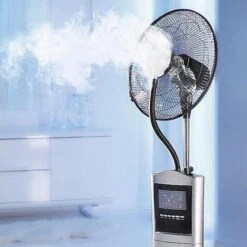 BRAST Ventilateur Sur Pied Très Silencieux 4en1: Refroidisseur D'air, Brumisateur Et Purificateur D'air, à Trois Vitesses Et Modes De Fonctionnement