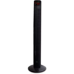 Suntec Ventilateur Colonne CoolBreeze 12000 TV, Tour De Ventilation Oscillante Avec Télécommande, Ø 120 Cm, 3 Vitesses, Minuterie (1 -12h), Ecran LED Avec Affichage De La Température, Silence Extrême,