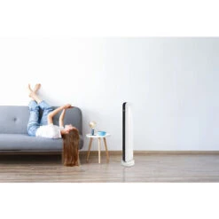 Suntec Ventilateur Colonne Coolbreeze 9000 TO Slim+ Avec Télécommande, 90 Cm, 3 Vitesses, Minuterie + 3 Modes De Fonctionnement + Oscillation, Ecran LED, Silence Extrême, Blanc, Puissance Max. 50W -Climatiseur Et Ventilateur 19322960 3