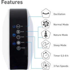 Suntec Ventilateur Colonne Coolbreeze 9000 TO Slim+ Avec Télécommande, 90 Cm, 3 Vitesses, Minuterie + 3 Modes De Fonctionnement + Oscillation, Ecran LED, Silence Extrême, Blanc, Puissance Max. 50W -Climatiseur Et Ventilateur 19322960 4