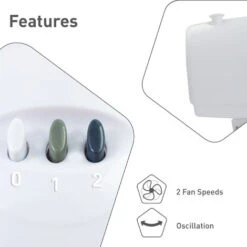 Suntec Ventilateur De Table COOLBREEZE 2500 TV Ø 25 Cm, Silencieux, 2 Vitesses, Puissance Max. 20 W -Climatiseur Et Ventilateur 19322963 4