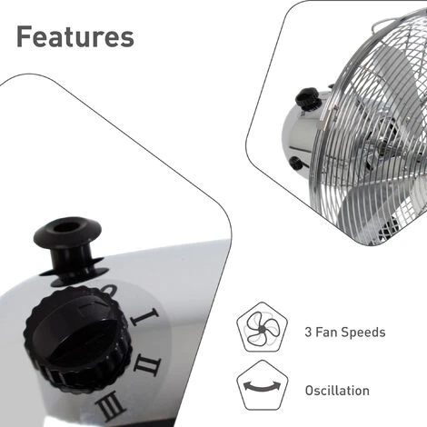 Suntec Ventilateur Sur Pied CoolBreeze 4000 SVM - Ø 40 Cm, 3 Vitesses, Oscillation Horizontale, Réglable En Hauteur, Puissance Max. 50 W 6 Suntec Ventilateur Sur Pied CoolBreeze 4000 SVM - Ø 40 Cm, 3 Vitesses, Oscillation Horizontale, Réglable En Hauteur, Puissance Max. 50 W – Image 4