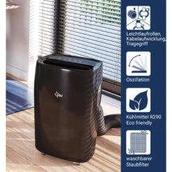 SUNTEC Climatiseur Mobile PROGRESS 9.000 Eco R290, Climatiseur Portable 3 En 1 (2,6 KW) 80 M³/ 34 M² (9.000 BTU) [Classe énergétique A] -Climatiseur Et Ventilateur 19322981 4