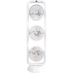 Suntec Ventilateur Colonne CoolBreeze 9500 TRI-VARIO TV+ Tour De Ventilation Oscillante Avec Télécommande, 99 Cm, 3 Ailes Manuellement Inclinables De 30 à 90° Minuterie (1-7 H), 3 Vitesses, Ecran Tac