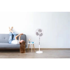 Suntec Ventilateur Sur Pied CoolBreeze 4000 SV-RC - Ø 40cm , 3 Vitesses, Oscillation Horizontale à 80°, Réglable En Hauteur, Minuterie, Avec Télécommande,45 W -Climatiseur Et Ventilateur 20283900 3