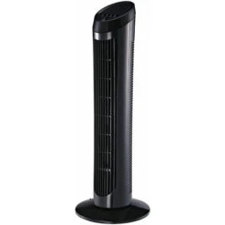 HOMCOM Ventilateur Colonne Tour Oscillant Silencieux 45 W 3 Vitesses 27L X 27l X 75H Cm Noir