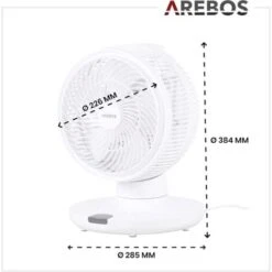AREBOS Ventilateur De Table Avec Télécommande & Minuterie 55W Oscillation 3D Ventilateur Avec 4 Niveaux De Vitesse 11 AREBOS Ventilateur De Table Avec Télécommande & Minuterie 55W Oscillation 3D Ventilateur Avec 4 Niveaux De Vitesse -Climatiseur Et Ventilateur 26925258 5