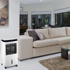 Rafraîchisseur D'air Mobile Blanc 4 En 1 Ventilateur Humidificateur Ioniseur 65W 3 Flux D'air Réservoir 10L Télécommande 9 Rafraîchisseur D'air Mobile Blanc 4 En 1 Ventilateur Humidificateur Ioniseur 65W 3 Flux D'air Réservoir 10L Télécommande -Climatiseur Et Ventilateur 27819796 3