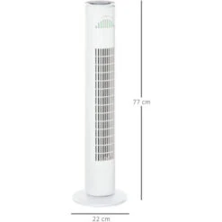 HOMCOM Ventilateur Colonne Tour Oscillant 45 W Silencieux Télécommande Incluse Minuterie 3 Modes 3 Vitesses Blanc 11 HOMCOM Ventilateur Colonne Tour Oscillant 45 W Silencieux Télécommande Incluse Minuterie 3 Modes 3 Vitesses Blanc -Climatiseur Et Ventilateur 30391076 5