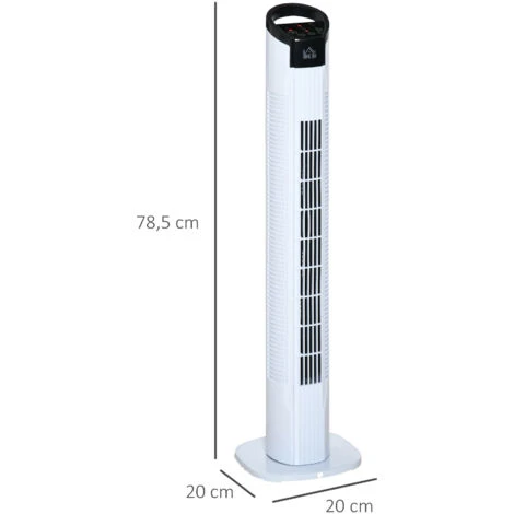 HOMCOM Ventilateur Colonne Tour Oscillant 50 W Silencieux Télécommande Incluse Minuterie 3 Modes 3 Vitesses Blanc Noir 7 HOMCOM Ventilateur Colonne Tour Oscillant 50 W Silencieux Télécommande Incluse Minuterie 3 Modes 3 Vitesses Blanc Noir – Image 5