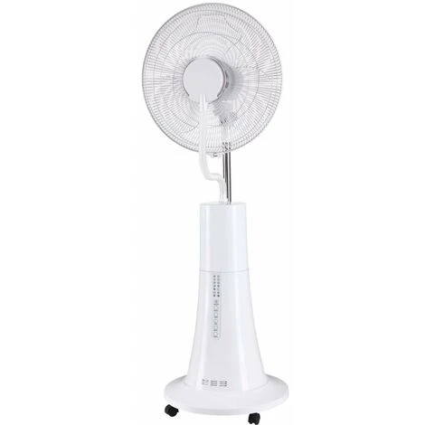 Ventilateur Brumisateur Sur Pied Blanc JEFFREY 2-en-1 - 100W - D45cm - Programmable - Minuterie 7h30 - 3 Vitesses - Réservoir 2L 3 Ventilateur Brumisateur Sur Pied Blanc JEFFREY 2-en-1 - 100W - D45cm - Programmable - Minuterie 7h30 - 3 Vitesses - Réservoir 2L