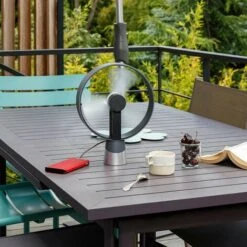 Ventilateur AIRAIN Anthracite Air&me, Ventilateur De Table Ultra Silencieux Avec Un Niveau Sonore De 25 DB., Débit D'air De 778 M3, Adapté à Une Pièce De 12 M² Max., -Climatiseur Et Ventilateur 40202227 2