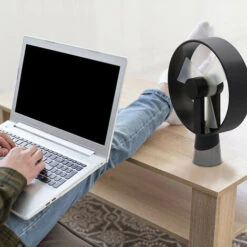 Ventilateur AIRAIN Anthracite Air&me, Ventilateur De Table Ultra Silencieux Avec Un Niveau Sonore De 25 DB., Débit D'air De 778 M3, Adapté à Une Pièce De 12 M² Max., -Climatiseur Et Ventilateur 40202227 3