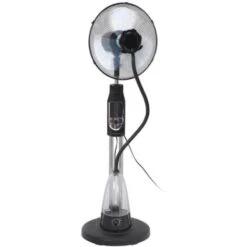 Paris Prix - Ventilateur Brumisateur Télécommande 130cm Noir