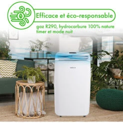 NANTAI - Climatiseur Mobile - Wifi - 3500W - 12000 BTU - Design Compact - Gaz R290 - Puissant Et Silencieux - Eco-responsable - Classa A - 3 Vitesses - 45 M2 -Climatiseur Et Ventilateur 50604234 5