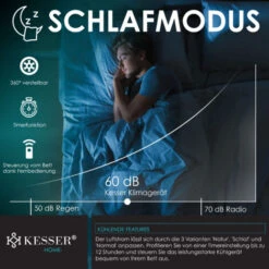 KESSER® Climatisation Mobile 4 en 1 Télécommande Climatiseur Ventilateur Climatisation Réservoir De 8 L Minuterie 3 niveaux De Puissance Ionisateur Humidificateur D'air Refroidisseur D'air , -Climatiseur Et Ventilateur 50900161 4