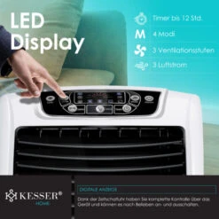 KESSER® Climatisation Mobile 4 en 1 Télécommande Climatiseur Ventilateur Climatisation Réservoir De 8 L Minuterie 3 niveaux De Puissance Ionisateur Humidificateur D'air Refroidisseur D'air , -Climatiseur Et Ventilateur 50900161 5