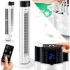 KESSER® Colonne De Ventilation Avec Télécommande 3 niveaux 3 modes 107 cm 60 watts Minuteur De 7h30 Voyants LED Tour De Ventilation Ventilateur Sur Pied Ventilateur Colonne Refroidisseur D’a -Climatiseur Et Ventilateur 51463072 1