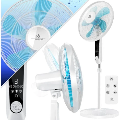 KESSER® Ventilateur Sur Pied Avec Télécommande Et Affichage LED - Minuterie, Oscillation Silencieuse à 80 degrés - 60 Watt - Ventilateur à Hauteur Réglable Entre 115 Et 134 cm - Tête Inclinable à 35 d 3 KESSER® Ventilateur Sur Pied Avec Télécommande Et Affichage LED - Minuterie, Oscillation Silencieuse à 80 degrés - 60 Watt - Ventilateur à Hauteur Réglable Entre 115 Et 134 cm - Tête Inclinable à 35 d