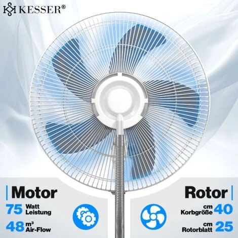 KESSER® Ventilateur Sur Pied Frosty à Eau Refroidissement Par Eau à Pulvérisation D'ultrasons, Télécommande Incluse, Fonction Minuterie, Humidificateur Silencieux, Fonction Brumisation, Humidificateur 4 KESSER® Ventilateur Sur Pied Frosty à Eau Refroidissement Par Eau à Pulvérisation D'ultrasons, Télécommande Incluse, Fonction Minuterie, Humidificateur Silencieux, Fonction Brumisation, Humidificateur – Image 2