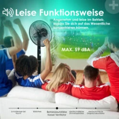 KESSER® Ventilateur Sur Pied Avec Télécommande Et Affichage LED - Minuterie, 12 vitesses - Oscillation Silencieuse 80 degrés - Ventilateur Réglable En Hauteur 120 - 135 cm - Tête Inclinable 35 degrés, 10 KESSER® Ventilateur Sur Pied Avec Télécommande Et Affichage LED - Minuterie, 12 vitesses - Oscillation Silencieuse 80 degrés - Ventilateur Réglable En Hauteur 120 - 135 cm - Tête Inclinable 35 degrés, -Climatiseur Et Ventilateur 51907653 5