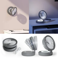 Mini-ventilateur USB Eldstad, Batterie 4000 MAh, Ventilateur De Table, 4 Vitesse -Climatiseur Et Ventilateur 52050664 3