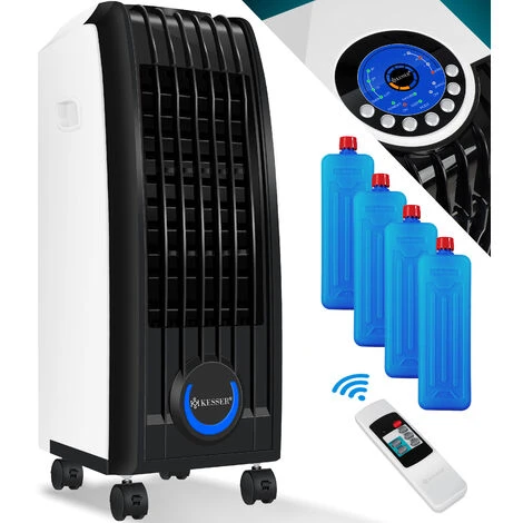 KESSER® Climatiseur Mobile 4en1 Télécommande Climatiseur Ventilateur Réservoir 8 L Minuterie 3 Niveaux Ionisateur Humidificateur Refroidisseur D'air , Blanc Noir 3 KESSER® Climatiseur Mobile 4en1 Télécommande Climatiseur Ventilateur Réservoir 8 L Minuterie 3 Niveaux Ionisateur Humidificateur Refroidisseur D'air , Blanc Noir