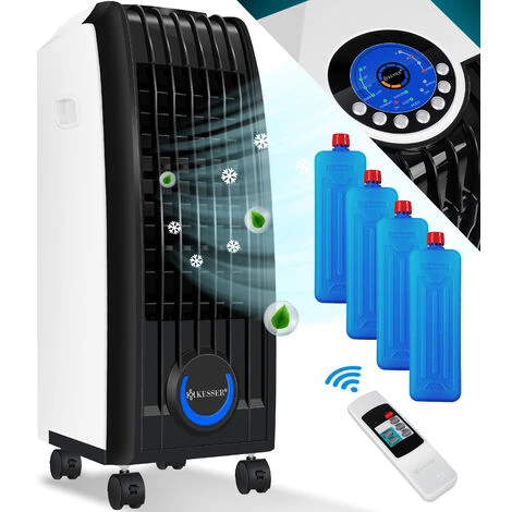 KESSER® Climatiseur Mobile 4en1 Télécommande Climatiseur Ventilateur Réservoir 8 L Minuterie 3 Niveaux Ionisateur Humidificateur Refroidisseur D'air , Blanc Noir 4 KESSER® Climatiseur Mobile 4en1 Télécommande Climatiseur Ventilateur Réservoir 8 L Minuterie 3 Niveaux Ionisateur Humidificateur Refroidisseur D'air , Blanc Noir – Image 2