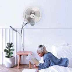 Ventilateur Mural Mazda Ventino 40cm - 3 Vitesses - 55 Watts - Blanc -Climatiseur Et Ventilateur 57786083 2