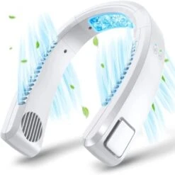 Climatiseur De Cou, Ventilateur De Cou Portable Avec Puce Réfrigérante Semi-conductrice(blanc)-BISBISOUS