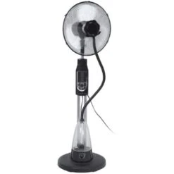 Triomph VE0002 Ventilateur 70W - Brumisateur Avec Réservoir Capacité 2L - 3 Vitesses - Hauteur 130Cm - Oscillant Ou Fixe