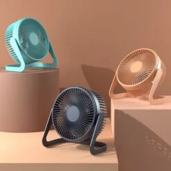 Petit Ventilateur USB De Bureau Mini Ventilateur électrique De Bureau Silencieux Bleu -Climatiseur Et Ventilateur 64041187 5