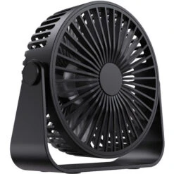 Ventilateur De Bureau USB, Ventilateur De Table à 3 Vitesses, Ventilateur Silencieux Réglable à 360 °, Ventilateur Portable, Voiture, Camping En Plein Air-noir BF