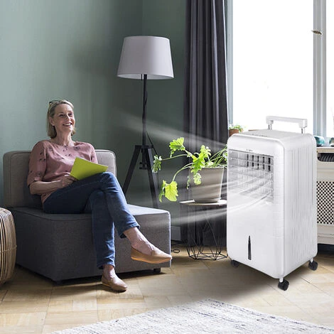 Froadp 80W Climatiseur Portatif Climatisation Mobile Sans Tuyau D'échappement Ventilateur D’humidification 3 En 1 Refroidisseur D'air Avec Télécommande Et Minuterie (Capacité De 6 Litres) 7 Froadp 80W Climatiseur Portatif Climatisation Mobile Sans Tuyau D'échappement Ventilateur D’humidification 3 En 1 Refroidisseur D'air Avec Télécommande Et Minuterie (Capacité De 6 Litres) – Image 5