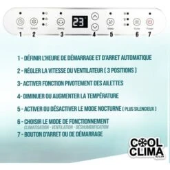Climatiseur Mobile 16000BTU - 4.7KW Avec Télécommande - Cool Clima -Climatiseur Et Ventilateur 67254725 3