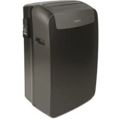 Whirlpool Climatiseur Mobile Réversible Pompe à Chaleur - 12k BTU Ou 3,5KW - Noir