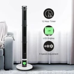 Ventilateur Colonne - Ventilateur Tour Silencieux Avec Design Pratique - à Économie D'Énergie Avec Fonction De Refroidissement - MaxxHome -Climatiseur Et Ventilateur 72493025 3