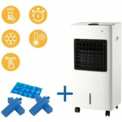 Mobile Air Cooler - Coolstar Air Cooler 8L - Ventilateur 3en1 Avec éléments De Refroidissement - Sans Tuyau De Vidange - MaxxHome