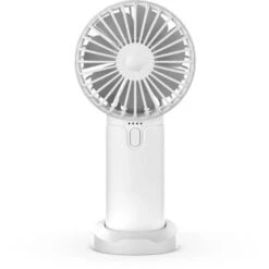 ZXPASRA Ventilateur à Main Portable Ventilateur De Poche Rechargeable Ventilateur USB Petit Ventilateur De Table 3 Vitesse Pour Bureau Voyage Camping（Blanc）