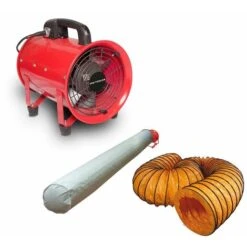 Ventilateur Extracteur 200 Mm - 250 W Avec Tuyau Et Sac Filtrant MW-Tools MV200SET
